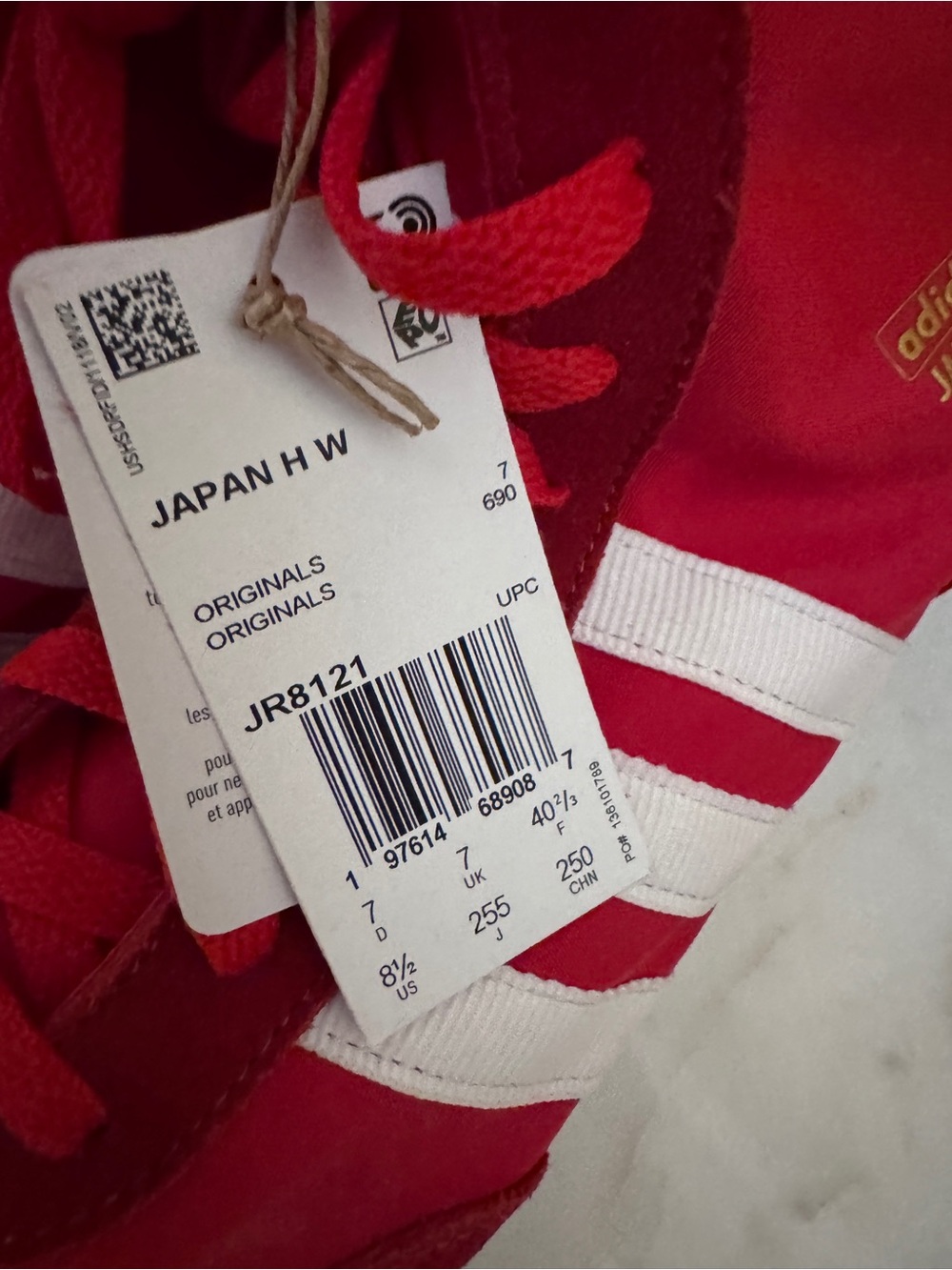 Women Adidas Originals Japan H Red White Suede boot sneakers blokecore Sz 8.5 - Picture 5 of 8
